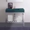 Modern Console Sink Vanity, Green Ceramic Sink, 32